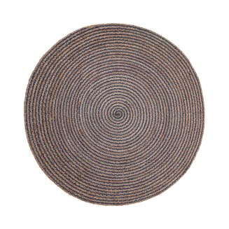 Χαλί Με Διάμετρο 150cm Silk Fashion Γιούτα 1722 Blue