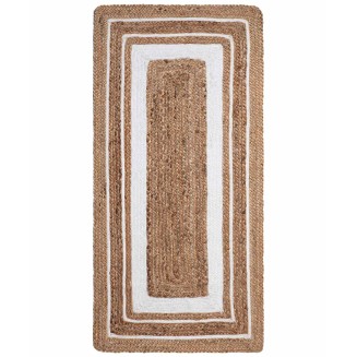 Πατάκι 70x160 Silk Fashion Γιούτα 1726 Natural/White