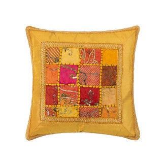 Μαξιλαροθήκη Antic Με Φάσα (45Cm X 45Cm) Κίτρινο Silk Fashion