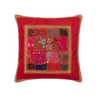 Μαξιλαροθήκη Antic Με Φάσα (45Cm X 45Cm) Κόκκινο Silk Fashion