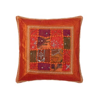 Μαξιλαροθήκη Antic Με Φάσα (45Cm X 45Cm) Πορτοκαλί Silk Fashion