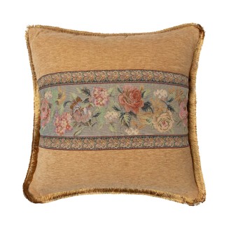 Μαξιλαροθήκη Με Κρόσσι 572 (45Cm X 45Cm) Χρυσό Silk Fashion