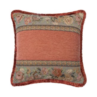 Μαξιλαροθήκη Με Κρόσσι 572 (45Cm X 45Cm) Κεραμιδί Silk Fashion