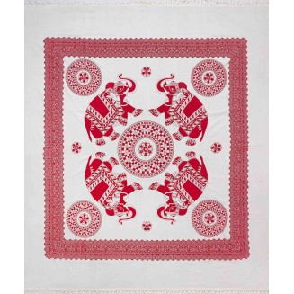 Πετσέτα Θαλάσσης Pestemal Διπλό Silk Fashion 220x240 1Κόκκινο