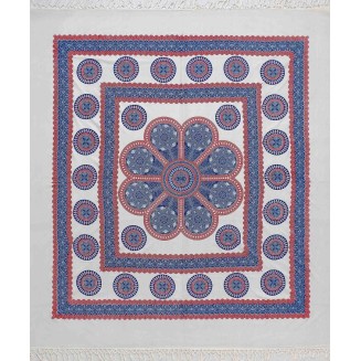 Πετσέτα Θαλάσσης Pestemal Διπλό Silk Fashion 220x240 3 Μπλέ