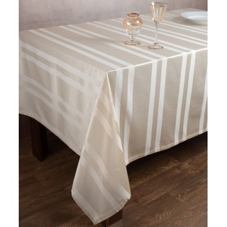 Τραπεζομάντηλο 150x230 Silk Fashion Ριγέ Dimitra Μπέζ