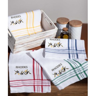 Σετ 12 Τεμ. Ποτηρόπανα 45x65 Silk Fashion Rhodes4