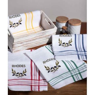 Σετ 12 Τεμ. Ποτηρόπανα 45x65 Silk Fashion Rhodes5