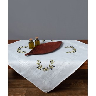 Τραπεζοκαρέ 135x135 Silk Fashion 3854 Λευκό