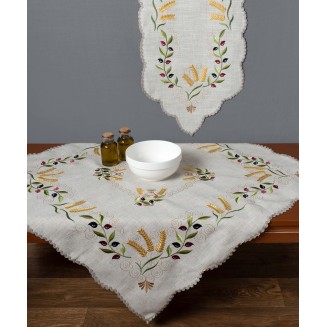 Τραπεζοκαρέ 135x135 Silk Fashion 8014 Κόκκινο