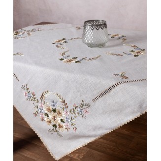 Τραπεζοκαρέ 135x135 Silk Fashion Ροκοκό 3704