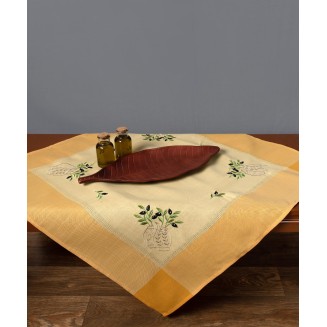 Τραπεζομάντηλο 160x210 Silk Fashion N1 Oval Κίτρινο