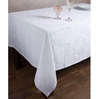 Τραπεζομάντηλο Ζακάρ 140x140 Silk Fashion 10190 Λευκό