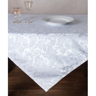 Τραπεζομάντηλο Ζακάρ 140x140 Silk Fashion 107147 Λευκό