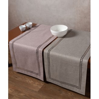 Τραβέρσα 45x170 Silk Fashion Bg18 Αμέθυστος-Ανοιχτό Γκρί