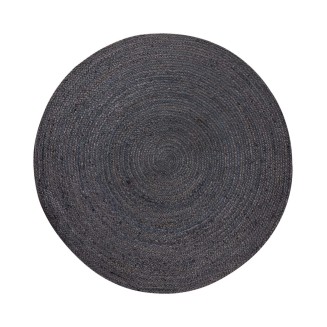 Χαλί Γιούτα Ροτόντα  200cm x 200cm Silk Fashion 1755  Dark Grey