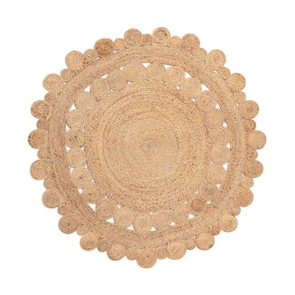 Χαλί Γιούτα Ροτόντα  120cm x 120cm Silk Fashion 1758  Natural