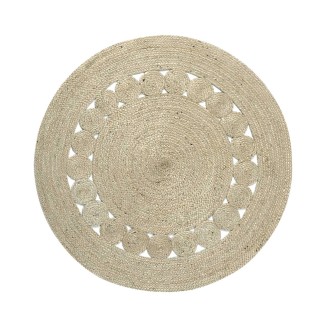 Χαλί Γιούτα Ροτόντα  200cm x 200cm Silk Fashion 1765  Light Grey