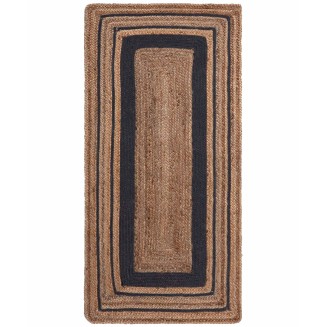 Χαλί Γιούτα 120cm x 180cm Silk Fashion 1782  Natural/Black