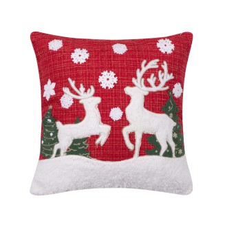 Χριστουγεννιάτικη Μαξιλαροθήκη Hp52157M (45Cm X 45Cm) Κόκκινη Silk Fashion