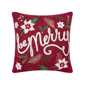Χριστουγεννιάτικη Μαξιλαροθήκη Hp52510X (45Cm X 45Cm) Κόκκινη Silk Fashion