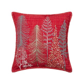 Χριστουγεννιάτικη Μαξιλαροθήκη Hp52514X (45Cm X 45Cm) Κόκκινη Silk Fashion