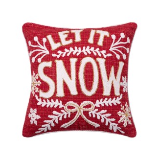 Χριστουγεννιάτικη Μαξιλαροθήκη Hp52516X(45Cm X 45Cm) Κόκκινη Silk Fashion