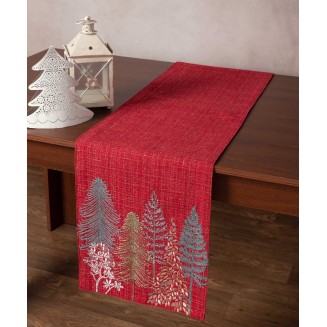 Χριστουγεννιάτικη Τραβέρσα Hp52780X (35Cm X 160Cm) Κόκκινη Silk Fashion
