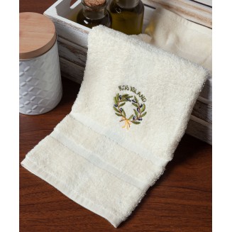 Δωδεκάδα Πετσέτες Χεριών 30x50 Silk Fashion  Ivory Με Στεφάνι Κως