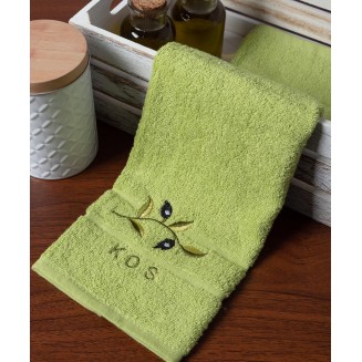 Δωδεκάδα Πετσέτες Χεριών 30x50 Silk Fashion  Πράσινο Με Κλαδί Κως