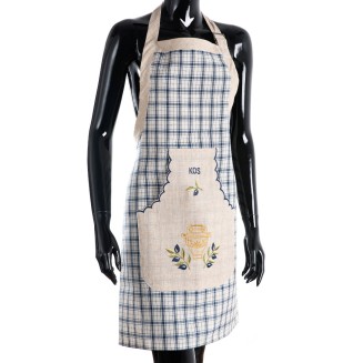 Ολόσωμη ποδιά 1312  80x55 Silk Fashion  Μπλέ Kos