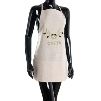 Ολόσωμη ποδιά BG23a  50x70 Silk Fashion  Άμμου Χρωματιστή Ελιά Creta