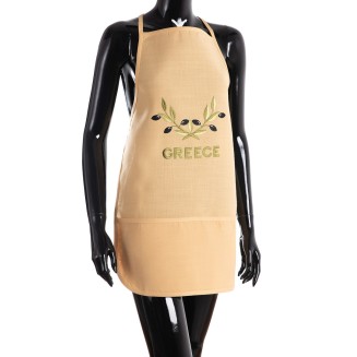 Ολόσωμη ποδιά BG23a  50x70 Silk Fashion  Κίτρινη Χρωματιστή Ελιά Greece