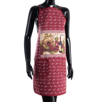 Ολόσωμη ποδιά στάμπα κόκκινη  64x78 Silk Fashion  Greece