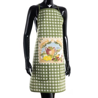 Ολόσωμη ποδιά στάμπα πράσινη  64x78 Silk Fashion  Greece