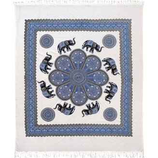 Πετσέτα Θαλάσσης 220x240 Silk Fashion Pestemal διπλό 21Μπλέ