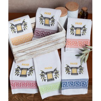 Σετ 12 Τεμ. Ποτηρόπανα 45x65 Silk Fashion Κίωνας Paxoi