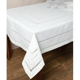 Τραπεζομάντηλο 175x265 Silk Fashion 602 Λευκό
