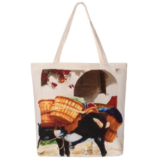 Τσάντα με στάμπα (45cm x 38cm) γαίδαρος Silk Fashion