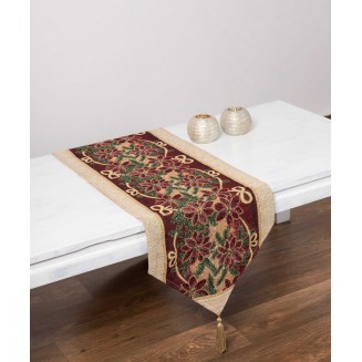 Χριστουγεννιάτικη Τραβέρσα (33Cm X 175Cm) 719 Με Μύτη Silk Fashion