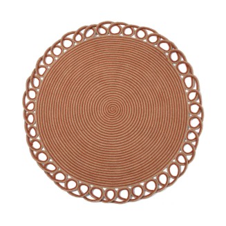 Χαλί Με Διάμετρο 120cm Silk Fashion Γιούτα 1911  Rust