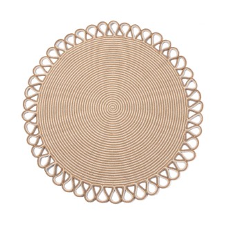 Χαλί Με Διάμετρο 150cm Silk Fashion Γιούτα 1911  Beige