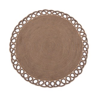 Χαλί Με Διάμετρο 150cm Silk Fashion Γιούτα 1911  Light Grey