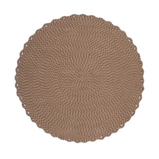 Χαλί Με Διάμετρο 120cm Silk Fashion Γιούτα 2058  Charcoal