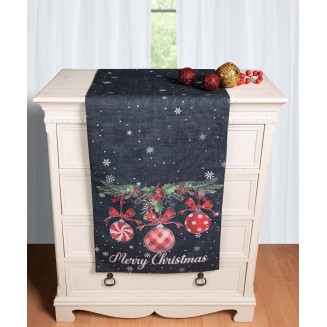 Χριστουγεννιάτικη Τραβέρσα Με Στάμπα (45Cm X 170Cm) Ks2025-17 Silk Fashion