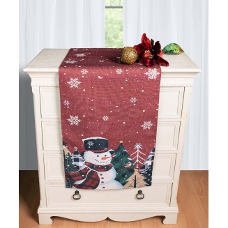 Χριστουγεννιάτικη Τραβέρσα Με Στάμπα (45Cm X 170Cm) Ks2025-4 Silk Fashion