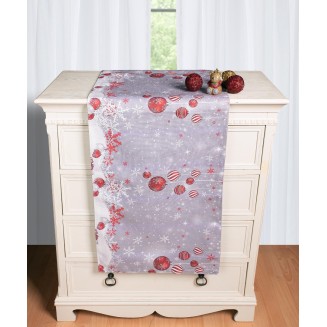 Χριστουγεννιάτικη Τραβέρσα Με Στάμπα (45Cm X 170Cm) Ks2025-5 Silk Fashion