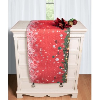 Χριστουγεννιάτικη Τραβέρσα Με Στάμπα (45Cm X 170Cm) Ks2025-6 Silk Fashion