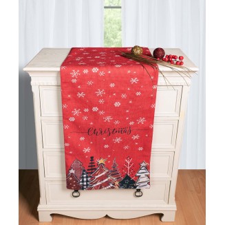Χριστουγεννιάτικη Τραβέρσα Με Στάμπα (45Cm X 170Cm) Ks2025-9 Silk Fashion