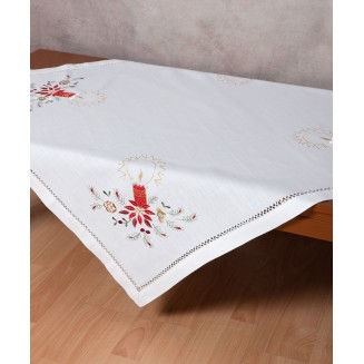 Χριστουγεννιάτικο Τραπεζοκαρέ (135Cm X 135Cm) 5876 Silk Fashion